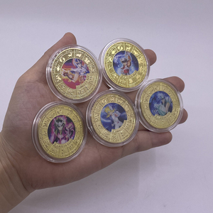 เหรียญทองคำ 24k ลายการ์ตูนอนิเมะญี่ปุ่นเซนต์เซย่า เอเธน่า สำหรับนักสะสม - Product Image 2
