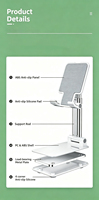 Support de téléphone pliable et flexible pas cher, support de téléphone portable robuste en ABS, support de tablette portable pour bureau, table, lit, hauteur réglable