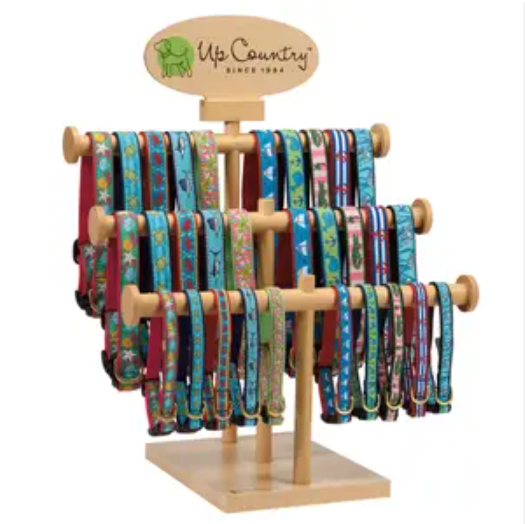 Apache Customized Wooden Display Rack Pet Toy Treats Display Stand Pegboard With Hook for Cat Dog Shop Store — view 4