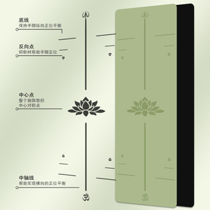 เสื่อโยคะ Lotus Series หนา 5 มม. ผลิตจาก PU และยางธรรมชาติ กันลื่น เหมาะสำหรับออกกำลังกายในบ้าน - Product Image 1