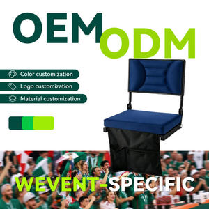 Sedia da Stadio Pieghevole Personalizzabile ODM OEM con Schienale Regolabile, Seduta Imbottita Morbida con Vano Laterale per Stadio, Parco, Picnic - Product Image 1