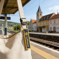 Porte-clés brodé AWELLS de style voyage, accessoire durable pour les voyageurs, la décoration intérieure, les employés de bureau et les amateurs de plein air