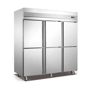 Refrigerador comercial de doble Temperatura de acero inoxidable-Congelador vertical con refrigeración por aire y descongelación automática-2 puertas - Product Image 1