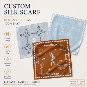 Custom <b>Printed</b> Satin Silk Square Scarf Any Size Available Luxury Neck Scarf Hair Wrap Bag <b>Accessory</b> OEM - Product Image 1