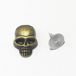 Jean Boucle Métal Alliage Crâne Rivets Appuyez sur Stud Tête Boutons Pointes Décoration Vêtement Crâne Rivet - Product Image 5