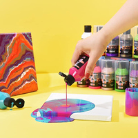 Set de peinture acrylique à flux variable avec passoire pour toile papier verre surface