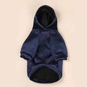 Chaqueta de lana suave para perro, abrigo cálido para mascotas, Sudadera con capucha, ropa de invierno