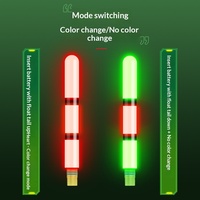 Flotteur de pêche électronique lumineux et coloré pour la pêche en eau profonde, avec anneau en cuivre, pour lancer à longue distance