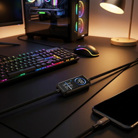 Cable USB-C a USB-C Trenzado con Pantalla LCD y Carga Rápida PD de 100W 20V 5A, Transferencia de Datos de Alta Velocidad