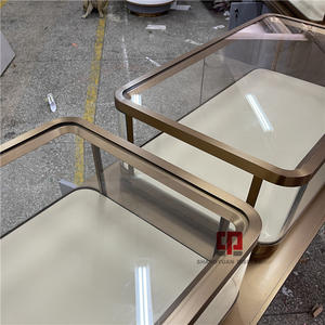 Vetrina moderna di lusso per gioielli con serratura elettronica produttore di vetrine per gioielli in acciaio inossidabile in metallo personalizzato - Product Image 4