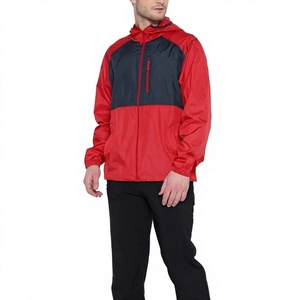 Chaqueta Casual de Invierno para Hombre, Roja y Azul Marino, Sólida, Transpirable, Resistente al Viento, con Cierre de Cremallera, Corte Regular - Product Image 3
