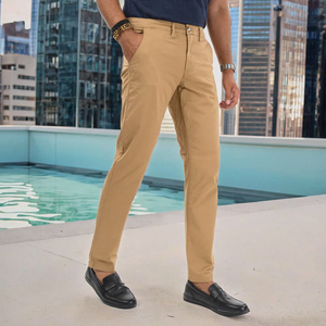Pantalons décontractés pour hommes en gros, haute qualité, 100 % coton, logo personnalisé, dernier design tendance, coupe classique, personnalisable OEM - Product Image 2