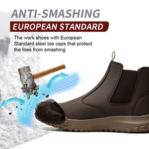 Zapatos DE TRABAJO protectores ligeros y cómodos, zapatos de seguridad perezosos para hombres. - Product Image 2