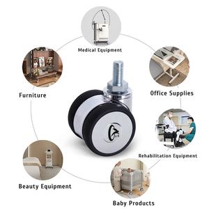 Europäischer Stil Möbelrollen Kleiner Tisch 2 Zoll Lenkrollen 50mm Bürotischbein <span class=keywords><strong>Mini</strong></span> Galvanisierte Schwenkrollen - Product Image 5