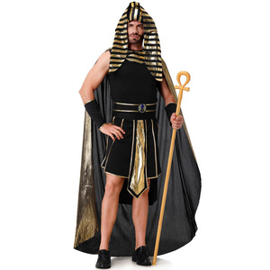 Antiguo Egipto Cleopatra Drama moderno Faraón Cosplay Medieval faraones <span class=keywords><strong>egipcios</strong></span> traje negro Halloween <span class=keywords><strong>para</strong></span> hombre - Product Image 6