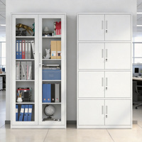 Armoire de classement métallique Zhenke 2026 à double porte battante en verre pour le rangement de documents et dossiers de bureau