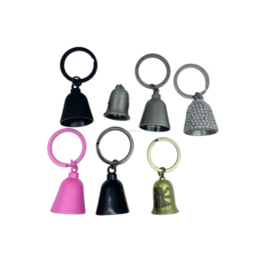 Wholesale Zinc Alloy Bell Keychain With Custom Logo Low MOQ Cute Metal Charm for Bag Decoration Promotion Use