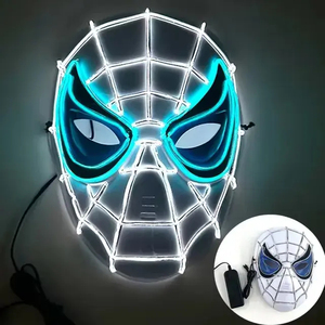 Masque LED intégral d'araignée d'Halloween - Déguisement lumineux pour cosplay - Product Image 4