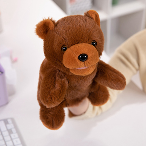 Mới nhất tùy chỉnh động vật rừng loạt tay con rối Đồ chơi thú nhồi bông đồ chơi cho trẻ em gấu trúc sang trọng - Product Image 6