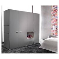 Ensemble complet de chambre à coucher moderne : Armoire, tables de chevet extensibles verrouillables et commode pour une décoration intérieure coordonnée, idéal pour atelier, salle à manger, hôpital
