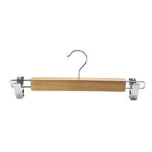 OWENTEK Cintre à vêtements multifonction <span class=keywords><strong>en</strong></span> <span class=keywords><strong>bois</strong></span> <span class=keywords><strong>avec</strong></span> pinces <span class=keywords><strong>en</strong></span> acier inoxydable et design mural pour usage <span class=keywords><strong>en</strong></span> magasin - Product Image 1