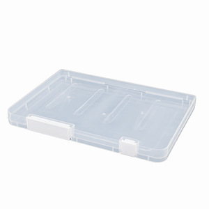 Transparent Document Organizer Box A4 Size With Cover For Office Desk Storage Rectangle Shape Solid Color - Product Image 4