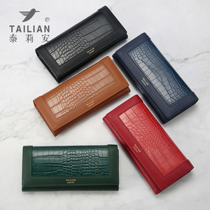 Ladies Designer <strong>Zip</strong> Clutch Wallets Fashion Travel <strong>Purse</strong> <strong>with</strong> Portable Feature Long Length for Blocking Women - Product Image 2