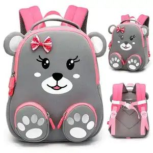 时尚3d可爱防水图片动物设计儿童定制背包儿童女生书包