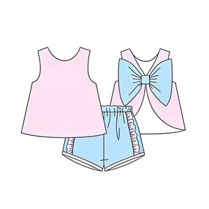 Précommande MOQ 5 Tenues d'été pour filles en coton biologique, dos nu, imprimé festif, douces, style princesse, mode boutique pour enfants, vente en gros - Product Image 3