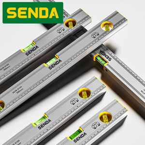 Niveau à bulle de précision de couleur argentée logo personnalisé 300 400 500 600 800 1200 mm outils de mesure de taille - Product Image 1