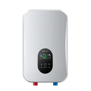 110V Kleine Badkamer Douche Gegoten Aluminium Element Digit Smart Tankless Elektrische Boiler