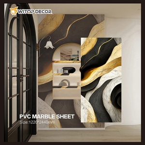 New Design High Glossy Flexible 3mm <strong>PVC</strong> Marble Sheet Alternative - Product Image 6