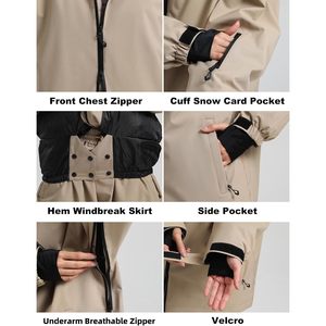Veste de ski pour homme personnalisée, imperméable, à capuche, manteau de sport d'hiver, vêtements chauds pour l'extérieur - Product Image 5