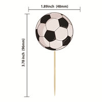 DAMAI Fußball Cupcake Topper Sport-Thema Fußball-Cupcake-Dekorationen Kuchenverzierungen für Sport-Themen-Kindergeburtstage