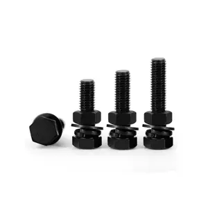 Carbon Steel Hex Bolt Fasteners black zinc plated DIN 660 DIN 558 hex bolt high strength Hex Head Bolts And Nuts