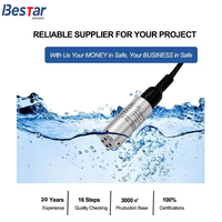 Hochpräziser 0,5% 4-20mA Analoger Hydrostatischer Tauchbarer Wasserstand-Transmitter IP68 Flüssigkeitsstandsensor aus 316L Material
