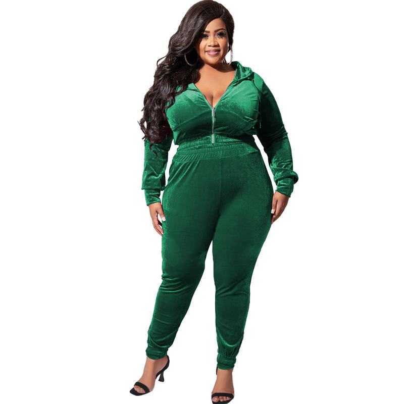 Shop Our Plus Size Velvet Tracksuits Stylish Comfortable