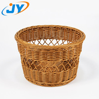 Panier de rangement rond en plastique pour présentation des aliments pour fruits et pain
