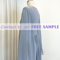 TEENYEE élégante demoiselle d'honneur manches longues demoiselle d'honneur robe en mousseline de soie chic robe de soirée demoiselle d'honneur pour le mariage