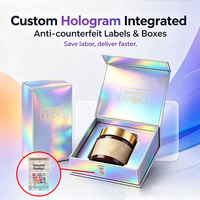 Boîte d'expédition en carton ondulé holographique personnalisée de qualité supérieure avec vérification par code QR et finition mate pour les marques e-commerce, OEM, vente en gros