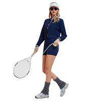 Jupe de sport courte plissée anti-exposition color-block pour l'été, idéale pour la gym, la course en extérieur et le tennis