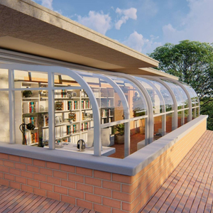 Véranda en aluminium minimaliste personnalisable pour jardin, balcon, villa, cour, utilisable toute l'année - Product Image 1