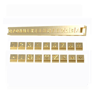 Moule de timbre en cuir en laiton personnalisé moule de cuivre d'estampage de lettre de chiffre en laiton conception personnalisée - Product Image 3