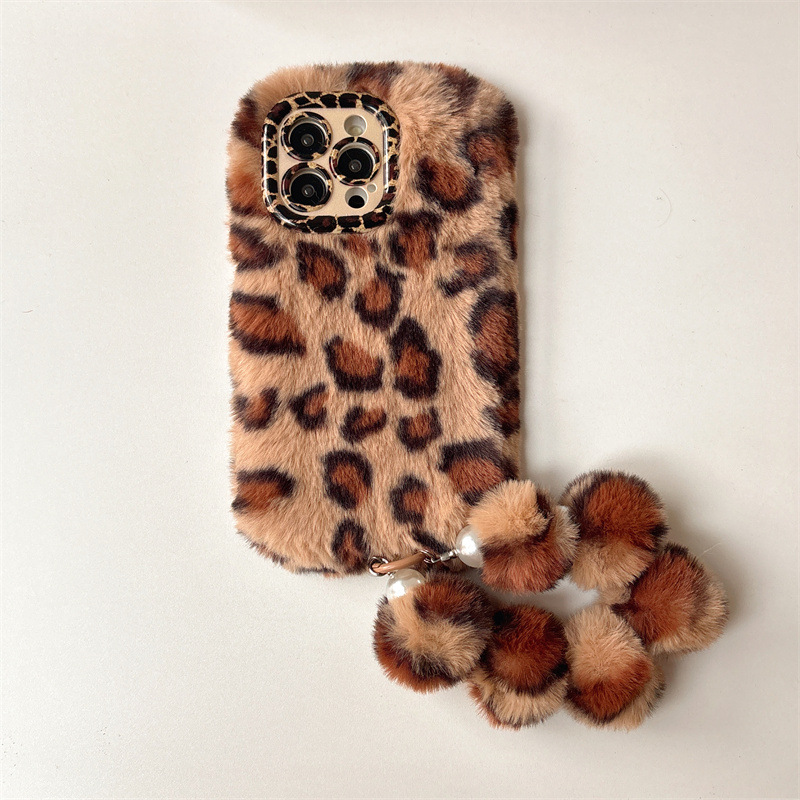 พิมพ์เสือดาวสีน้ำตาล + สร้อยข้อมือ