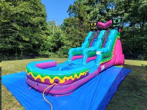 Toboganes acuáticos inflables adultos comerciales al aire libre de la despedida con la piscina para la venta-comprar tobogán acu - Product Image 6