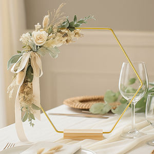 Aros Metálicos Hexagonales Hechos a Mano de 8/10/12/14/16/18/20/22/24 Pulgadas para Centros de Mesa de Boda y Manualidades - Product Image 2