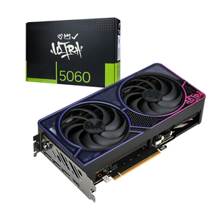 Carte graphique professionnelle RTX 5060 8 Go GDDR7 édition noire avec double ventilateur de refroidissement, design noir mat, pour ordinateur de bureau, neuve - Product Image 1