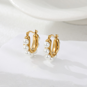 Pendientes de Acero Inoxidable Estilo Francés, Exquisitos y Compactos, con Diseño Elegante y Apariencia Encantadora, Más Vendidos. - Product Image 2