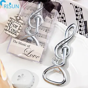 Wholesale Manufacturing Beer Bottle Opener Custom Metal logo Music Note Bottle Opener Wedding Gifts for Guests Souvenirs Party