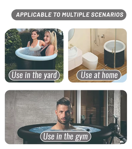 Vanace Bañera de Hielo Portátil Personalizada con Logotipo, para 1 Persona, 8 Varillas, Inflable de PVC, 60 galones+, Enfriador de Agua Fría, Recuperación Deportiva, Uso Médico - Product Image 6